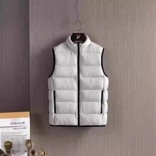 Herren Slim-Fit ultraleichte Stepp-Thermoweste mit hochschließendem Kragen und wasserabweisenden Reißverschlüssen Nord Taschen