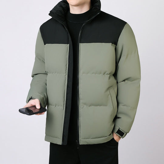 Herren Isolierte Winter-Steppjacke mit geometrischer Ton-in-Ton‑Steppung und hohem Stehkragen Nord Taschen