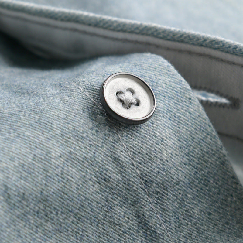 Herren Denim-Overshirt mit Used‑Effekt und Brusttasche Nord Taschen
