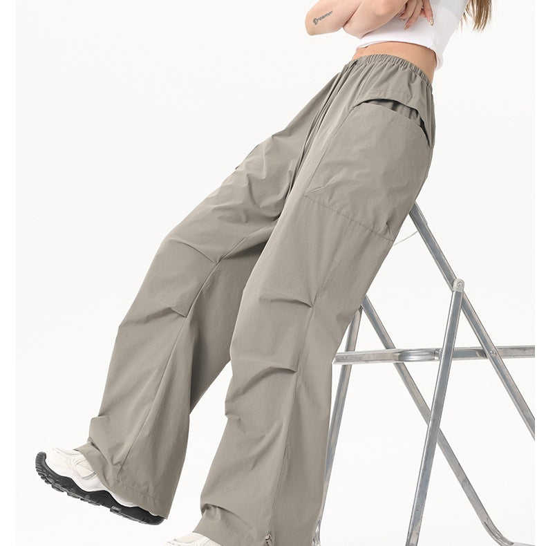 Damen Wide‑Leg Cargo‑Hose mit elastischem Bund & Utility‑Taschen Nord Taschen