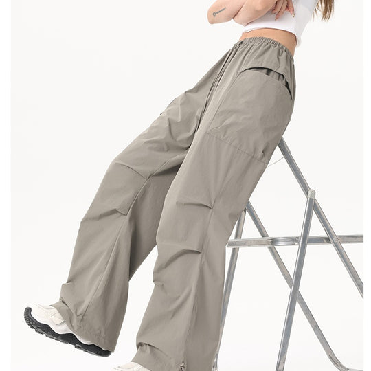 Damen Wide‑Leg Cargo‑Hose mit elastischem Bund & Utility‑Taschen Nord Taschen