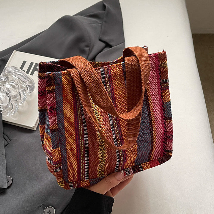 Damen Handtasche mit farbenfrohem geometrischen Muster Nord Taschen