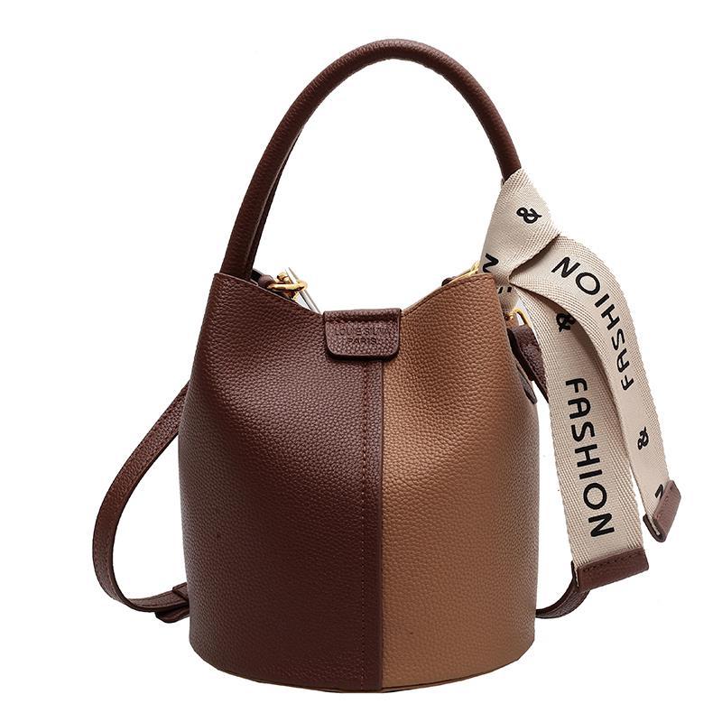 Damen Beuteltasche aus hochwertigem Kunstleder mit dekorativem Schultergurt Nord Taschen