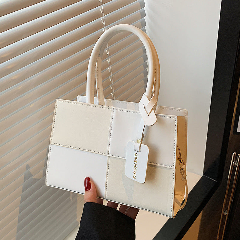 Damen Handtasche aus hochwertigem Wildleder mit stilvollem Patchwork-Design Nord Taschen