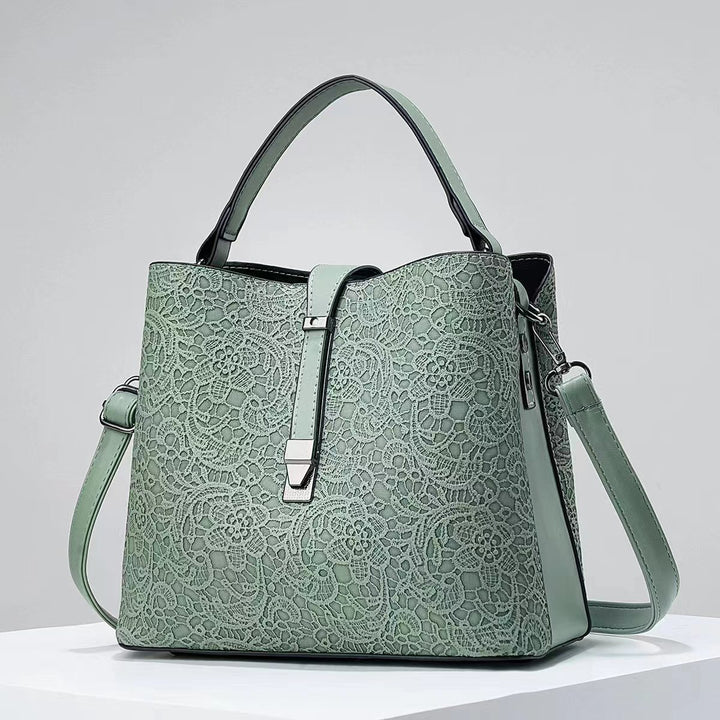 Damen elegante Handtasche mit floralen Spitzenakzenten Nord Taschen