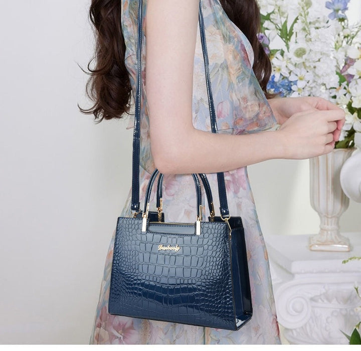 Damen elegante Handtasche im modernen Krokodilleder-Stil Nord Taschen