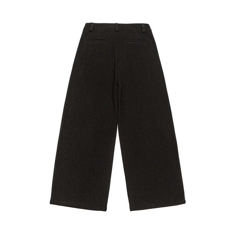Damen Weite Culotte-Hose mit Bundfalten und hoher Taille Nord Taschen