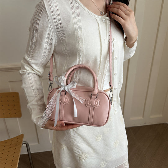 Damen elegante Umhängetasche mit Schleifenakzent Nord Taschen