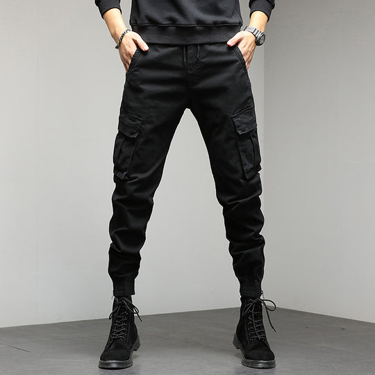Herren Tapered Utility-Cargo-Jogger mit Tunnelzugbund, verstärkten Kniepartien & Mehrfach-Taschen Nord Taschen