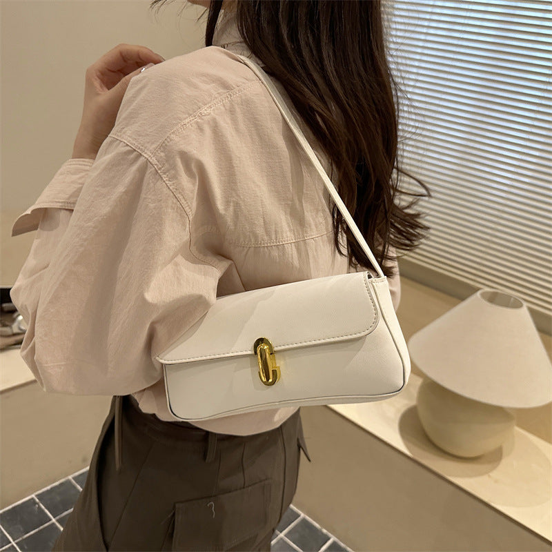 Damen elegante Umhängetasche mit strukturiertem Design und goldener Schnalle Nord Taschen