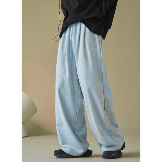 Damen Weite Lounge‑Palazzohose aus French‑Terry mit hohem Bund, Elastik und Kordelzug Nord Taschen