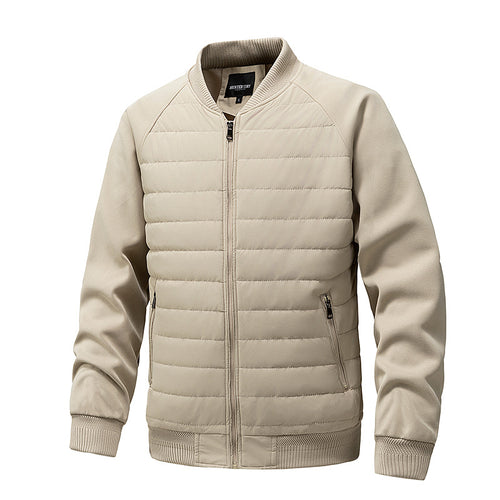 Herren Leichte Hybrid-Bomberjacke mit gesteppter Front Raglanärmeln und Rippbündchen Nord Taschen