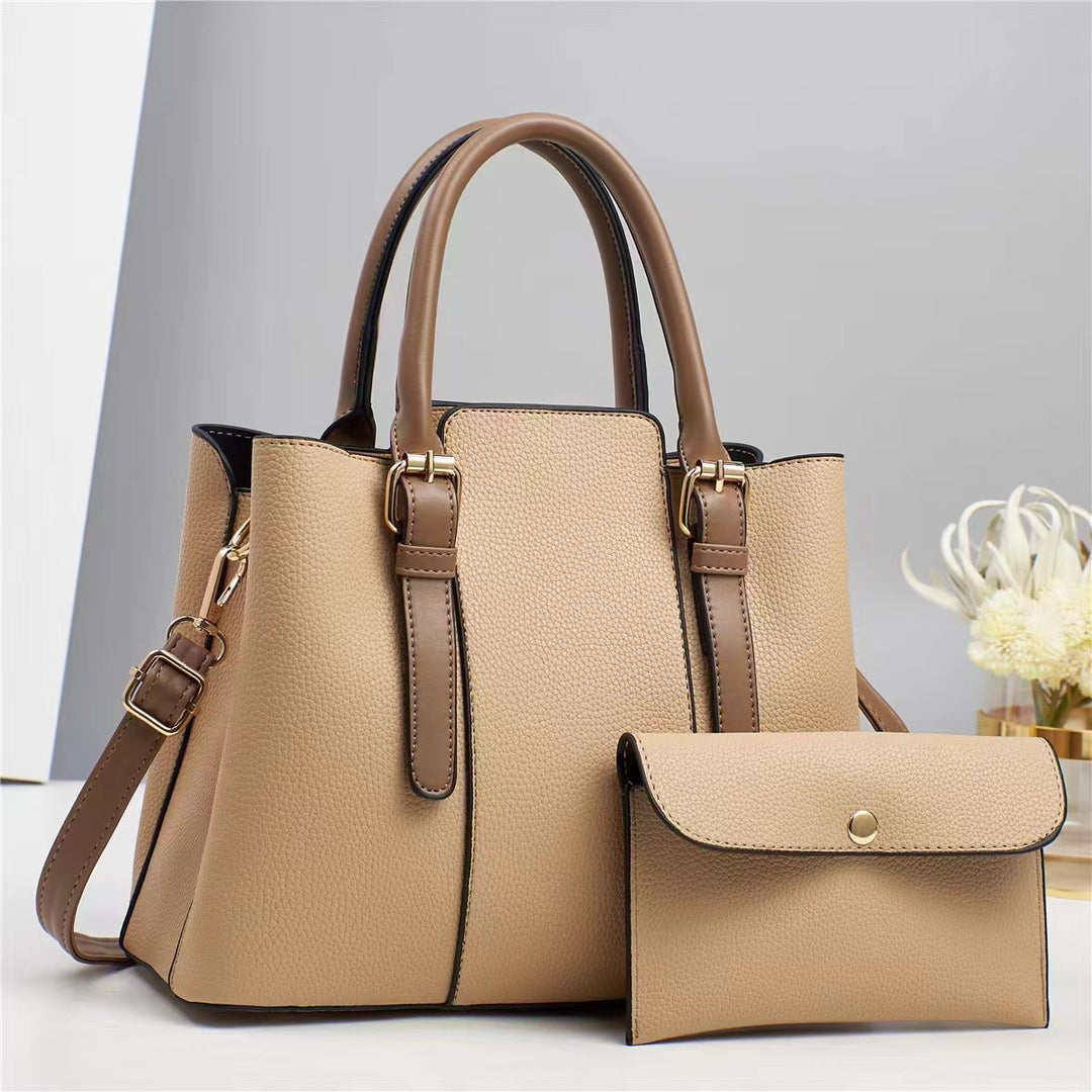 Damen elegante Handtasche mit abnehmbarem Mini-Portemonnaie Nord Taschen