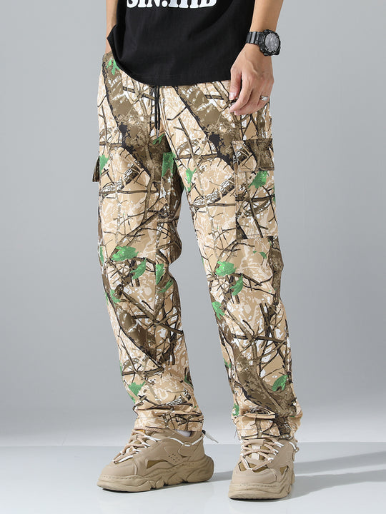 Herren Tapered Cargo-Jogginghose mit Multifachtaschen, Tunnelzug & Utility-Details Nord Taschen