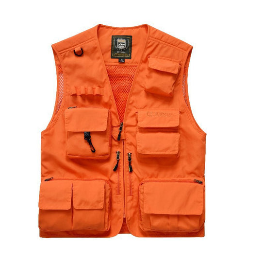 Herren Multifunktionale Utility-Weste mit zahlreichen Taschen und Mesh-Rücken Nord Taschen