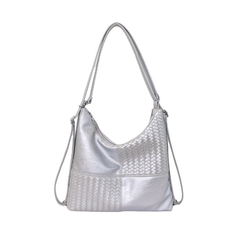 Damen Beuteltasche aus kunstvoll geflochtenem Leder mit elegantem Design Nord Taschen