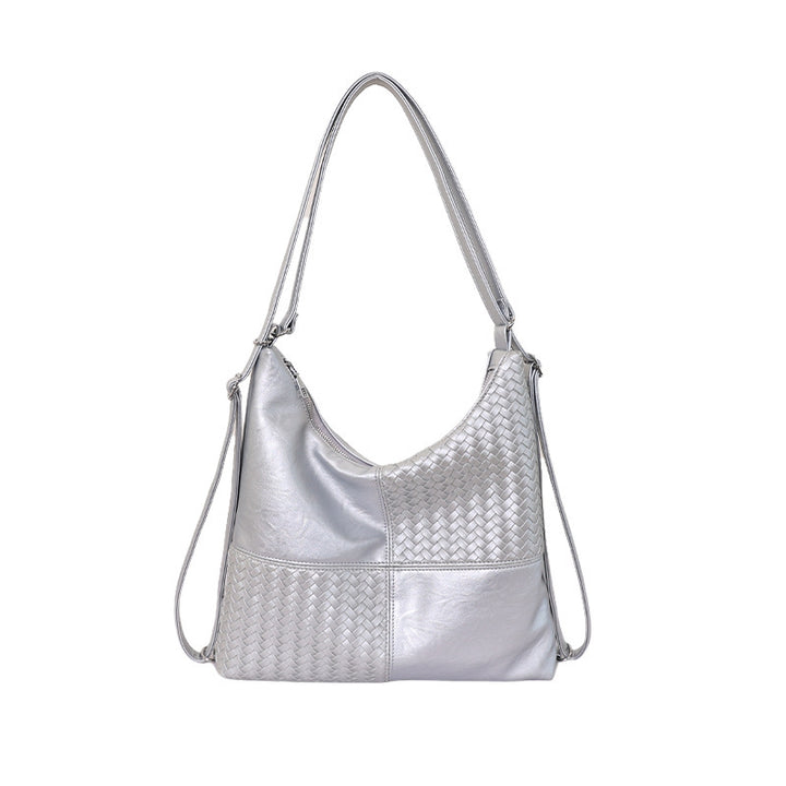 Damen Beuteltasche aus kunstvoll geflochtenem Leder mit elegantem Design Nord Taschen