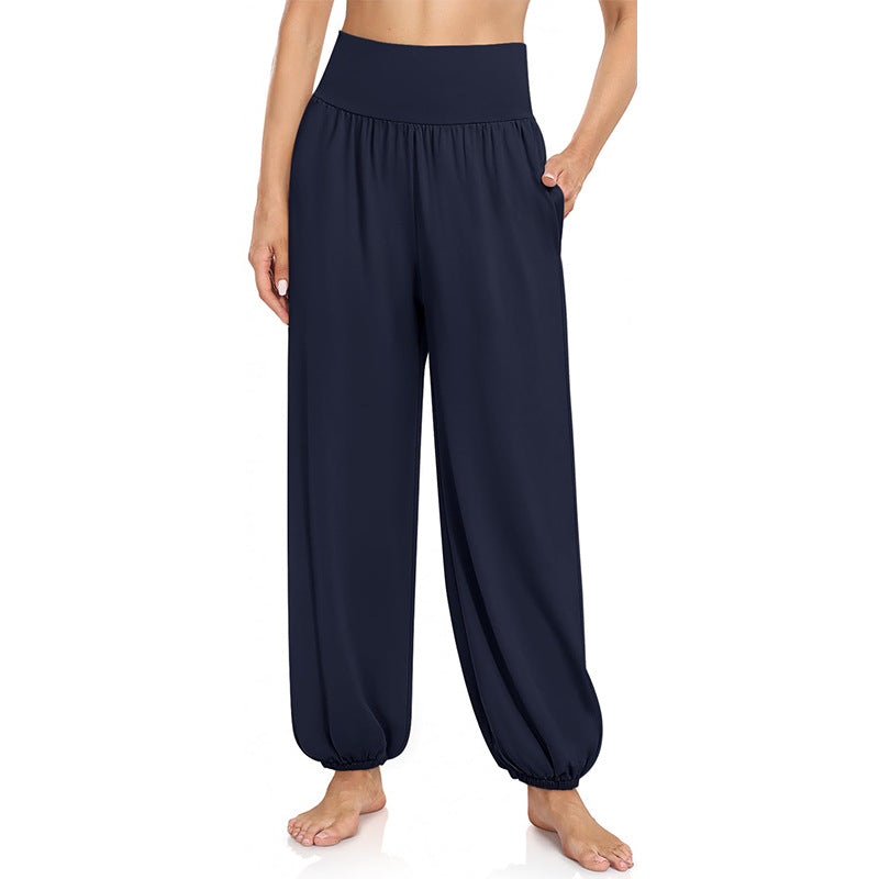 Damen Weite Freizeithose mit elastischem Bund und praktischen Seitentaschen Nord Taschen