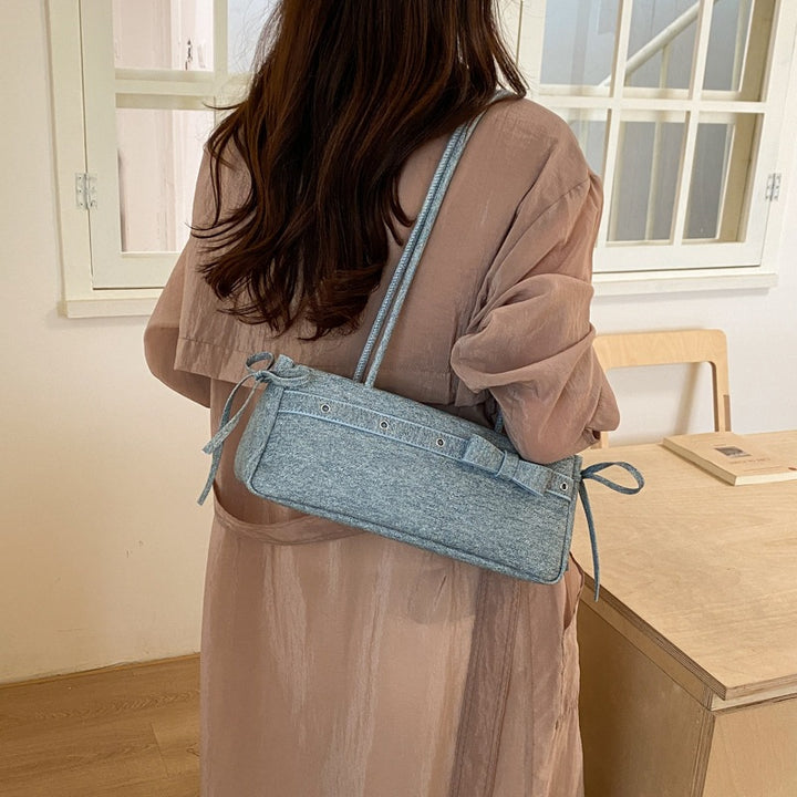 Damen elegante Umhängetasche mit dekorativen Schleifendetails Nord Taschen