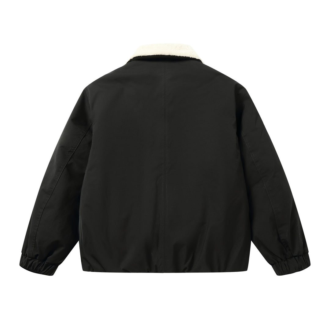 Herren Kurzblouson mit Sherpa-Kragen und Utility-Taschen Nord Taschen