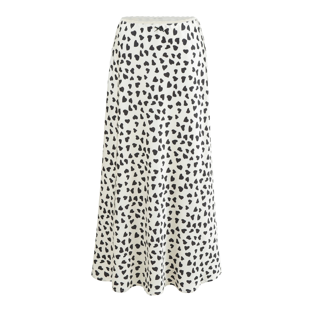 Damen Leichter Midirock aus Chiffon mit Leoprint und elastischem Bund Nord Taschen