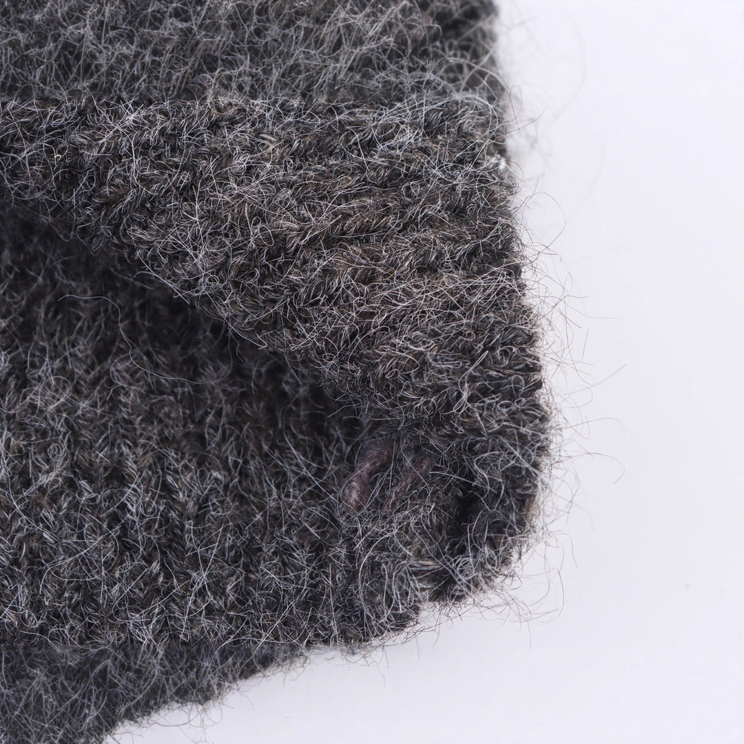 Damen Ärmellose Mohairoptik Strickweste mit V-Ausschnitt und Zierpailletten Nord Taschen