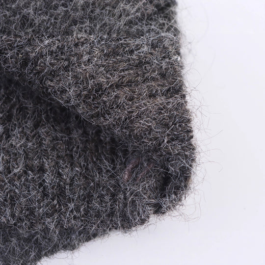 Damen Ärmellose Mohairoptik Strickweste mit V-Ausschnitt und Zierpailletten Nord Taschen