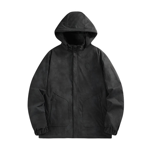 Herren Wasserdichte Kapuzen-Softshelljacke mit mattierter Oberfläche und verdecktem Reißverschluss Nord Taschen