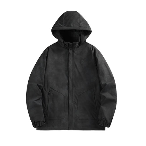 Herren Wasserdichte Kapuzen-Softshelljacke mit mattierter Oberfläche und verdecktem Reißverschluss Nord Taschen
