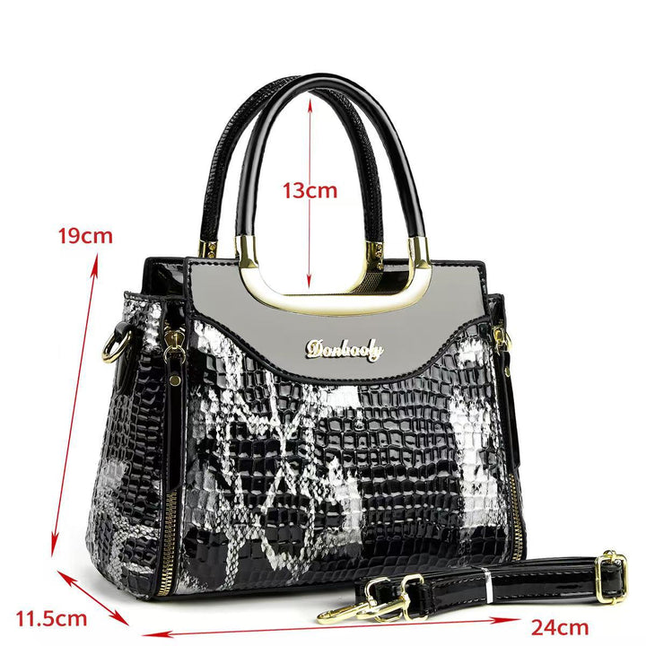 Damen Kreative Handtasche mit Schlangenlederoptik Nord Taschen