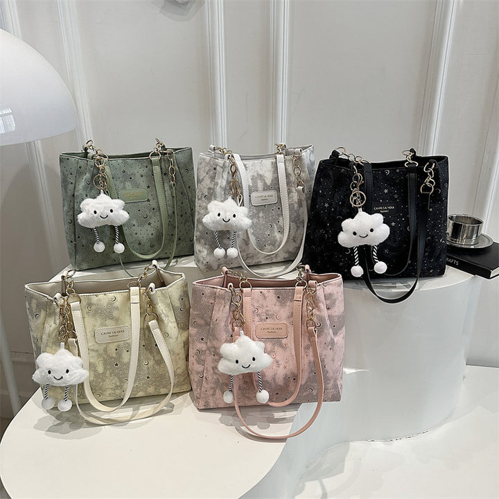 Damen modische Tote Bag mit verspieltem Anhänger Nord Taschen