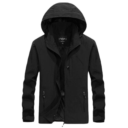 Herren leichter winddichter Shell‑Hoodie mit Mesh‑Futter, Kapuze und verstellbarem Saum Nord Taschen