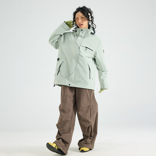 Herren Wasserdichte Outdoor-Softshelljacke mit Kapuze, hohem Stehkragen & Reißverschlusstaschen Nord Taschen