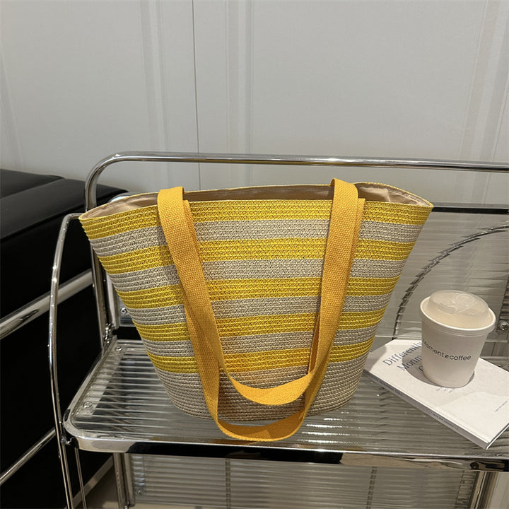 Damen Strandtasche mit modischen Streifen Nord Taschen