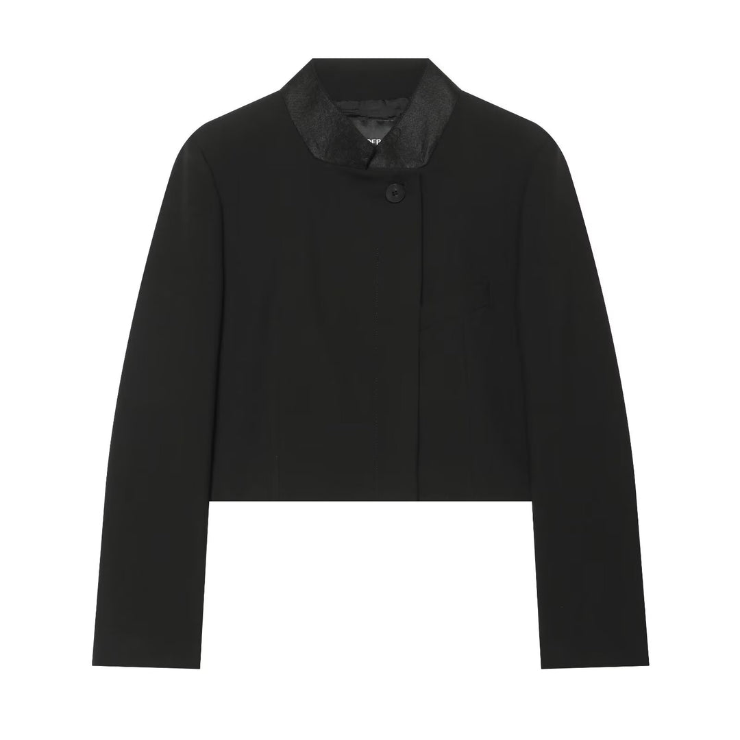 Damen Cropped‑Blazerjacke im Boxy‑Schnitt mit kurzem Stehkragen Nord Taschen