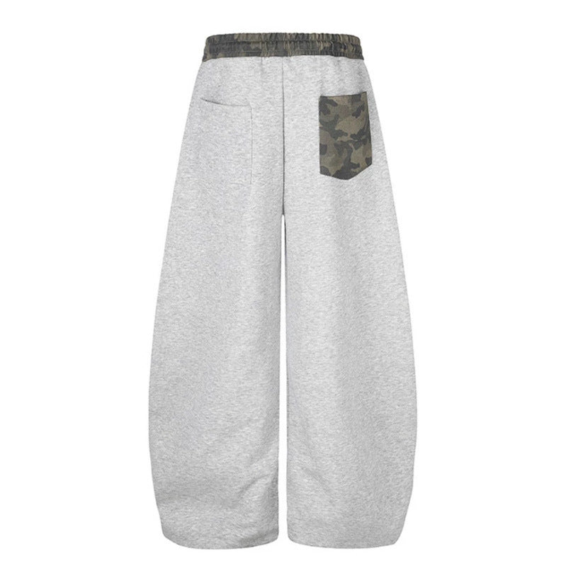 Damen Extraweite Culotte-Sweatpants mit Camouflage-Bund und Sternpatch Nord Taschen