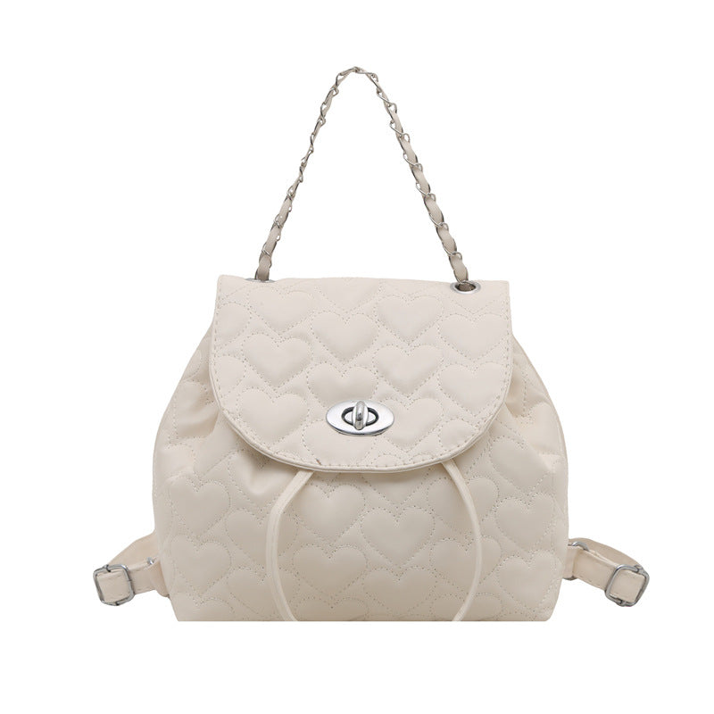 Damen Rucksackhandtasche mit elegantem Herzdesign und Kettenakzenten Nord Taschen