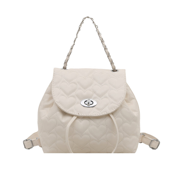 Damen Rucksackhandtasche mit elegantem Herzdesign und Kettenakzenten Nord Taschen