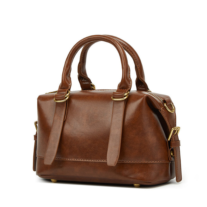 Damen elegante Handtasche aus hochwertigem Kunstleder mit goldenen Beschlägen Nord Taschen