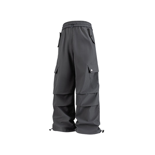 Herren Weite Utility-Cargohose mit Tunnelzugbund, Klapptaschen und verstellbaren Saumabschlüssen Nord Taschen