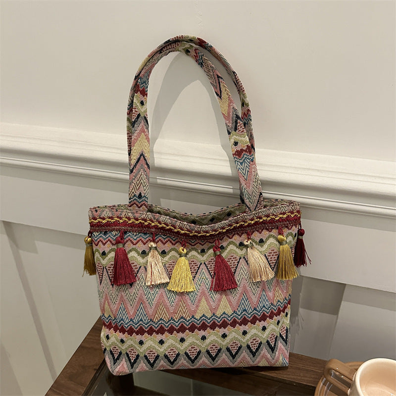 Damen modische Tragetasche mit einzigartigem ethnischen Design Nord Taschen