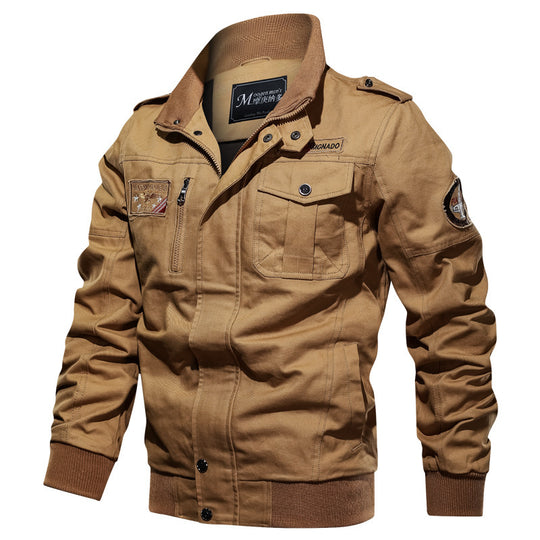 Herren Canvas-Fliegerblouson im Utility-Stil mit Epauletten und Zip-Brusttasche Nord Taschen
