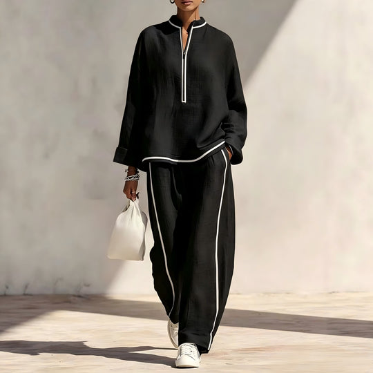Damen Luftiges und elegantes Pyjama-Set Nord Taschen