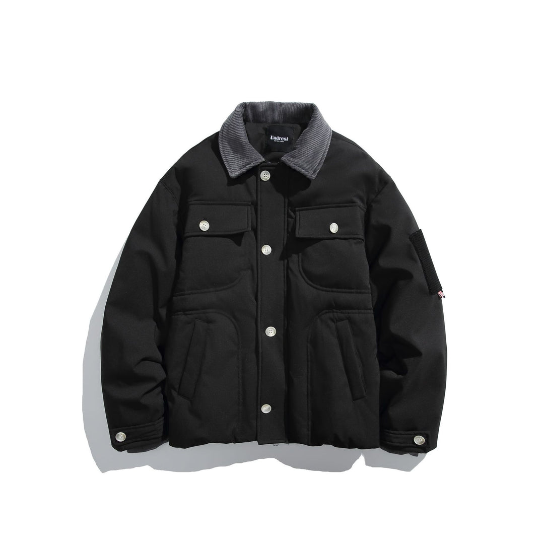 Herren Isolierte Fieldjacke im Workwear-Stil mit Cordkragen, Ellenbogen-Patches und aufgesetzten Taschen Nord Taschen