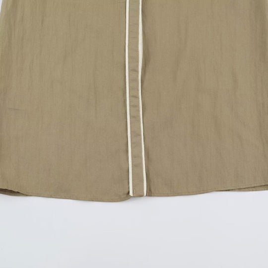 Damen Hemdblusenkleid mit Kontrastpaspel und Taillengürtel Nord Taschen