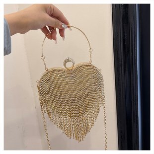 Damen glamouröse Clutch mit funkelnden Strasssteinen Nord Taschen