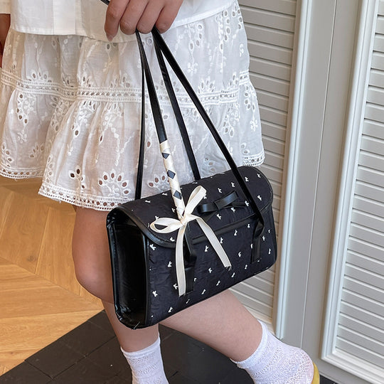 Damen Umhängetasche mit floralem Relief und elegantem Schleifenakzent Nord Taschen