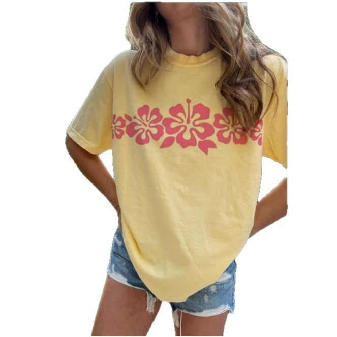 Damen T-Shirt mit floralem Grafikdruck Nord Taschen