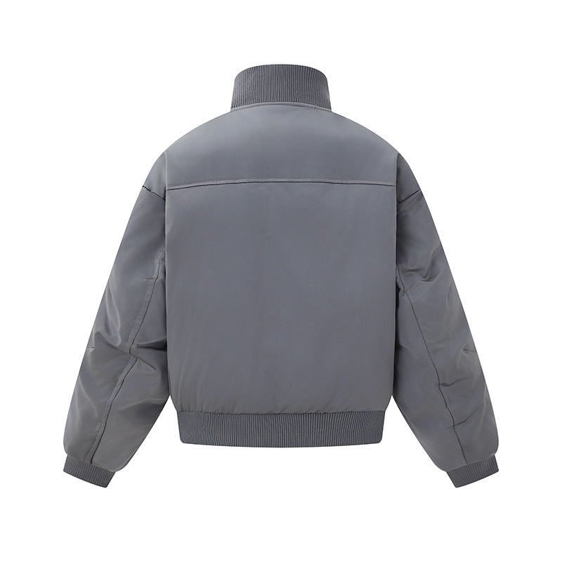 Damen Kurz geschnittene wattierte Blousonjacke im Boxy‑Schnitt mit hohem Rippenkragen und markanten Eingrifftaschen Nord Taschen