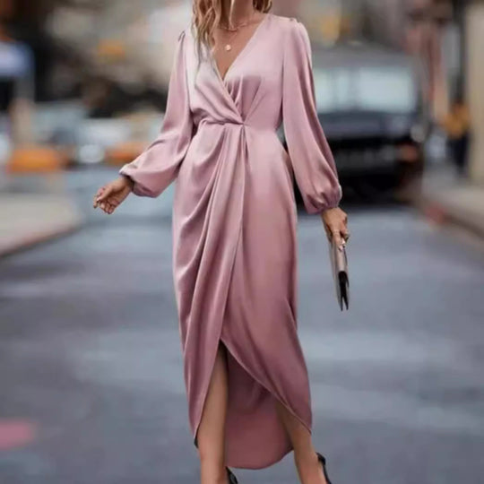 Damen elegantes und fließendes Maxi-Kleid